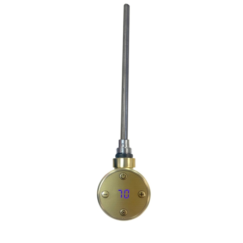 JTP 600W Brushed Brass Electric Thermostat Heating Element Cut Out